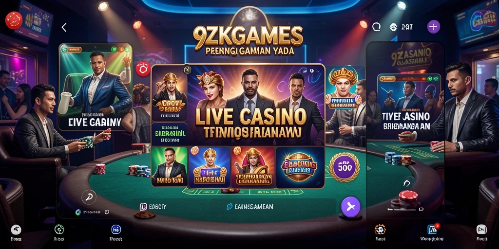 Tampilan gameplay Live Casino yang interaktif dan menarik dari 9ZKGAMES.