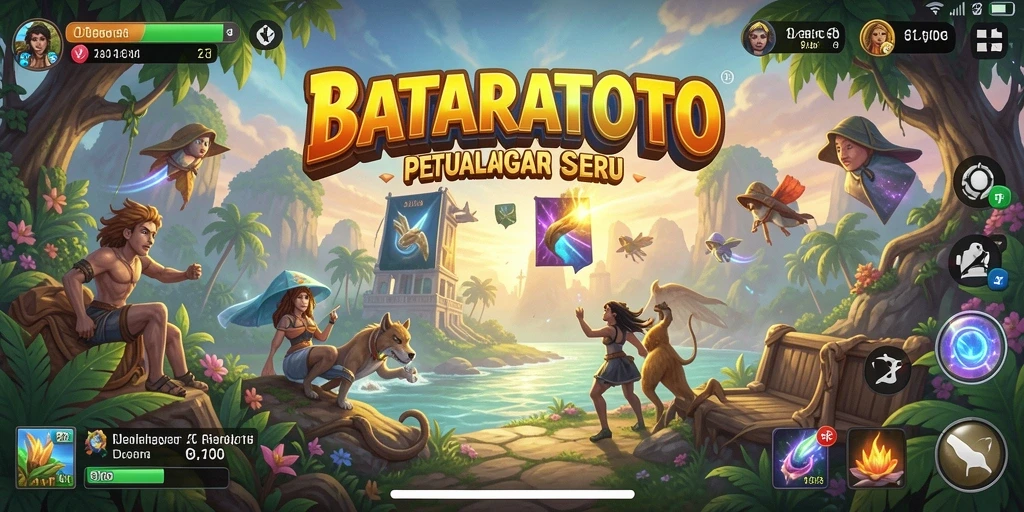Screenshot gameplay BATARATOTO menunjukkan petualangan yang mendebarkan.