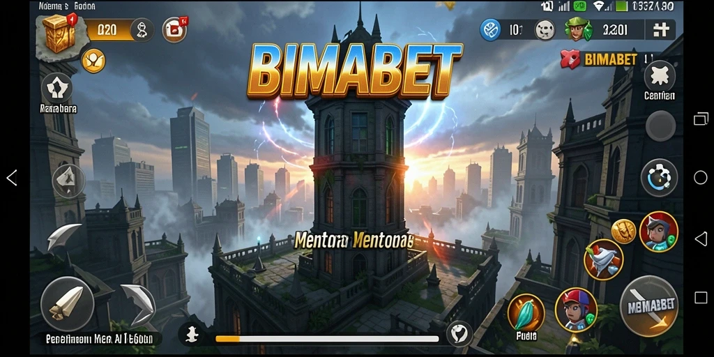 Tampilan gameplay Tower Defense yang mendebarkan di BIMABET.