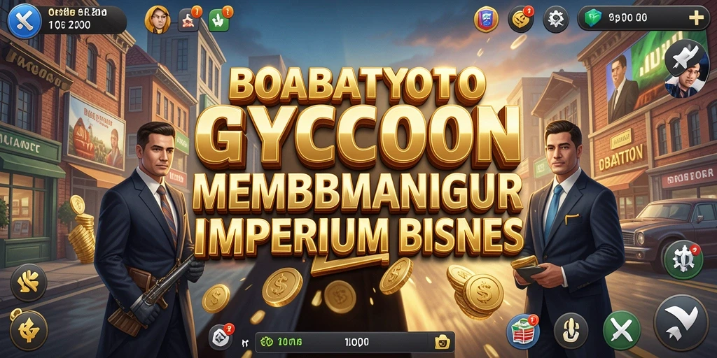 Tampilan gameplay seru dalam BOBATOTO dengan manajemen bisnis yang menarik.