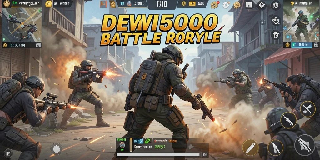 Gameplay seru DEWI5000 dalam aksi Battle Royale.
