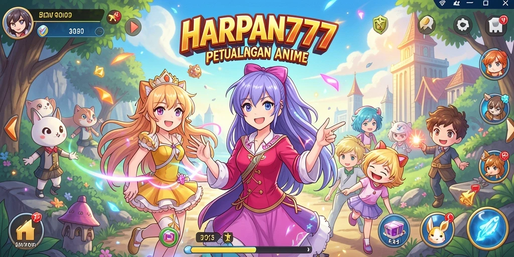 Tampilan menarik dari gameplay HARAPAN777 yang penuh aksi dan karakter anime.