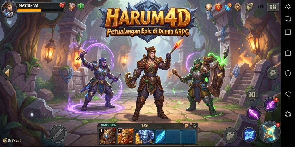 Tampilan menawan dari gameplay ARPG di HARUM4D.