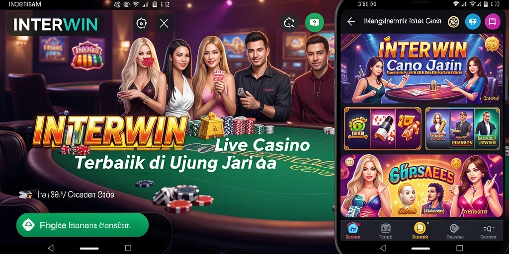 Tampilan menarik dari gameplay Live Casino di INTERWIN.