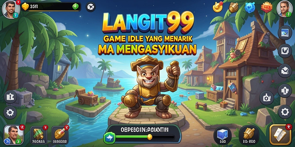 Screenshot menunjukkan gameplay santai dan interaktif dari LANGIT99.