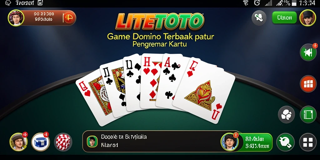 Tampilan gameplay seru di LITETOTO dengan kartu Domino.