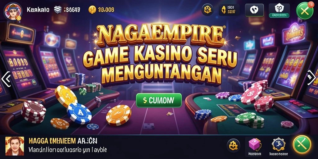 Screenshot gameplay NAGAEMPIRE menampilkan aksi mendebarkan dalam permainan Kasino.