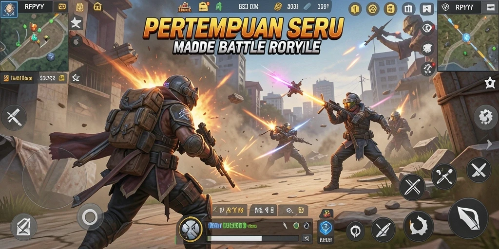 Tampilan gameplay intens di RPYYY Battle Royale.