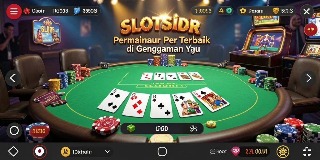 Tampilan gameplay yang seru saat bermain Poker di SLOTSIDR.