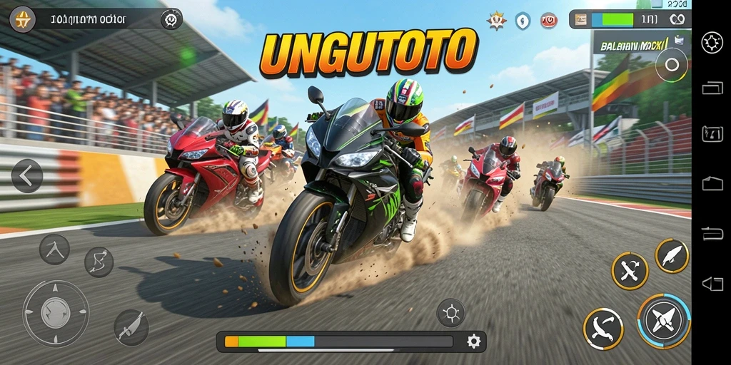 Tampilan balapan motor yang mendebarkan dalam UNGUTOTO.