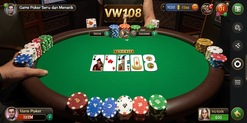 Screenshot gameplay Poker yang menarik dan seru di VW108.